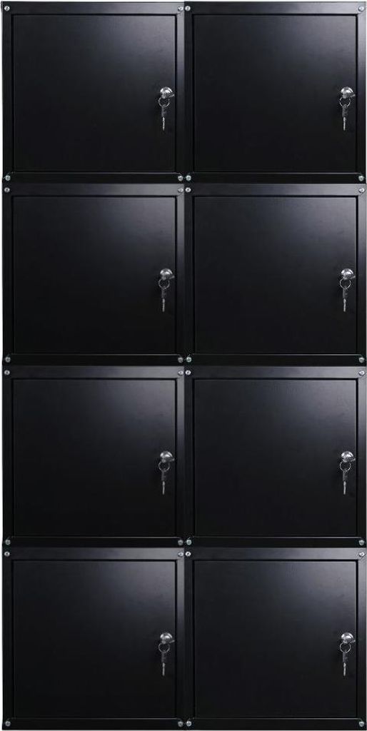 Mega Deal | 8x Schließfachwürfel Cubic | HxBxT 35x35x35 cm | Schwarz