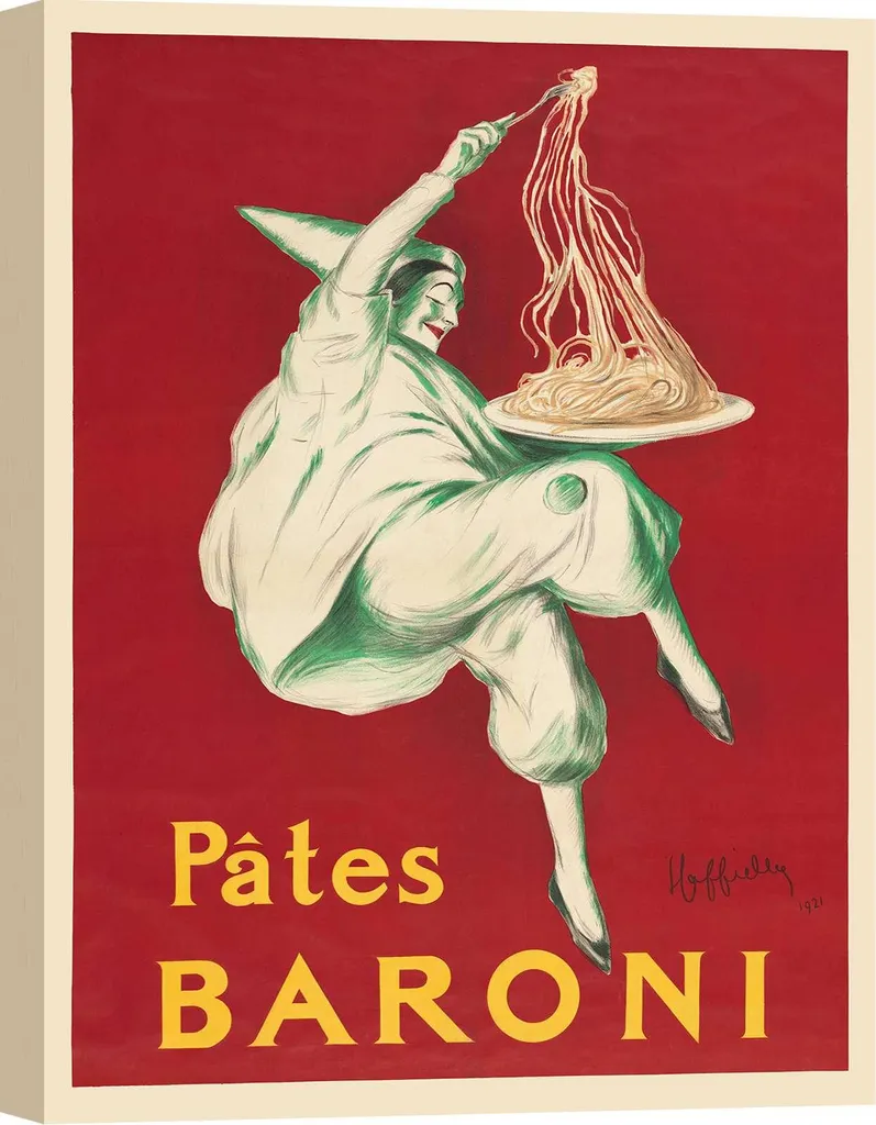 Poster d'epoca su tela - Leonetto Cappiello - Pates Baroni - 60 x 40 cm