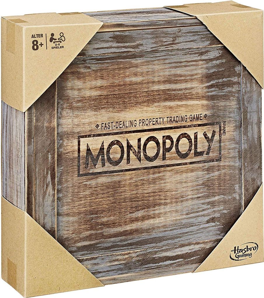 Hasbro - Monopoly Holz Sonderedition Brettspiel Produktbild 