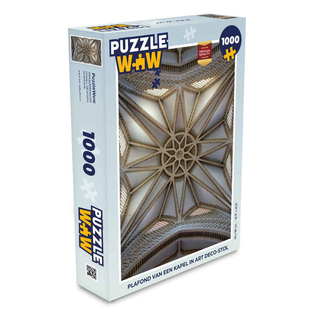 MuchoWow Puzzle 1000 Teile Decke einer Kapelle im Art-déco-Stil - Spielzeug - Alt und Jung - Spiele - Puzzeln