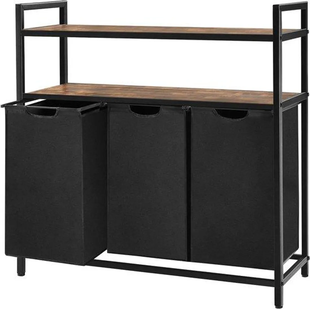 Panier à linge pour buanderie 3 compartiments - Rangement tri linge 180L