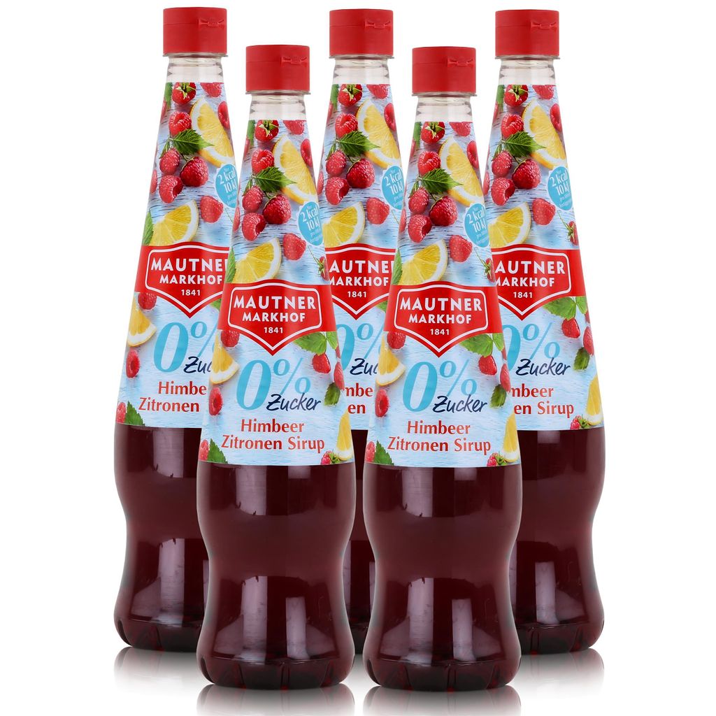 Mautner Getränkesirup Himbeer Zitrone 0% Zucker 0,7L - Produktbild 