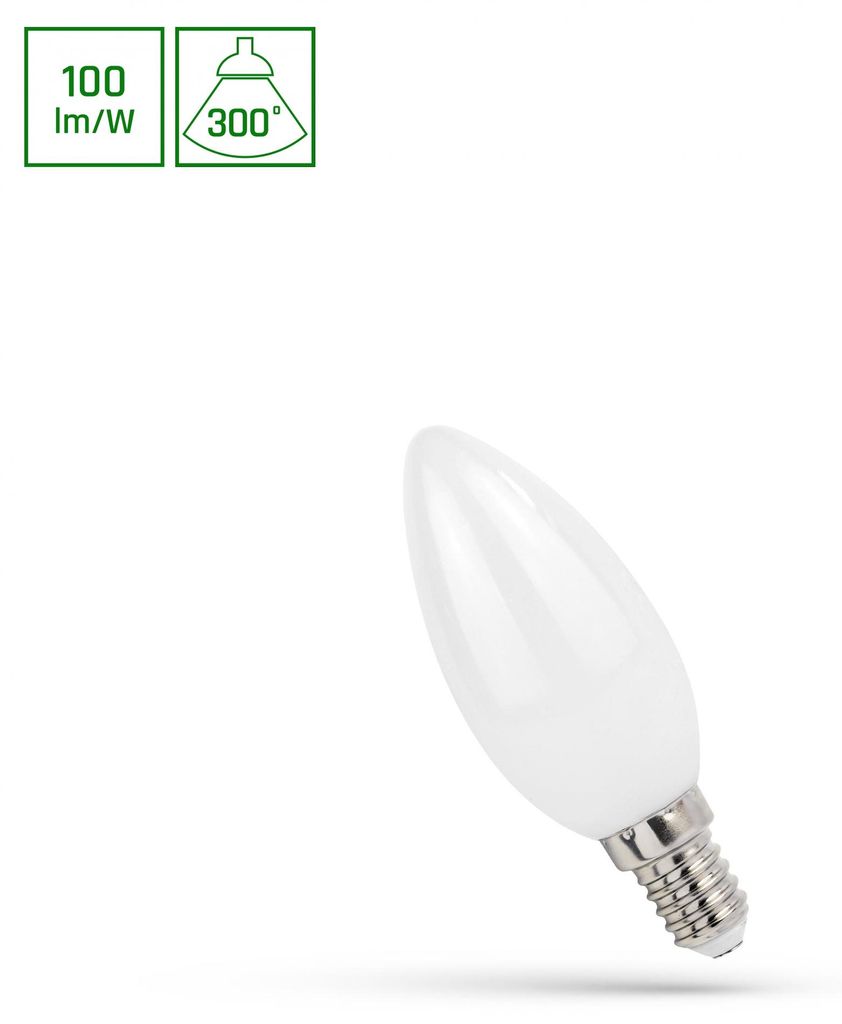 LED E14 1W 230V AC Bianco caldo FILAMENTO COG 100 Lumen Immagine del prodotto 