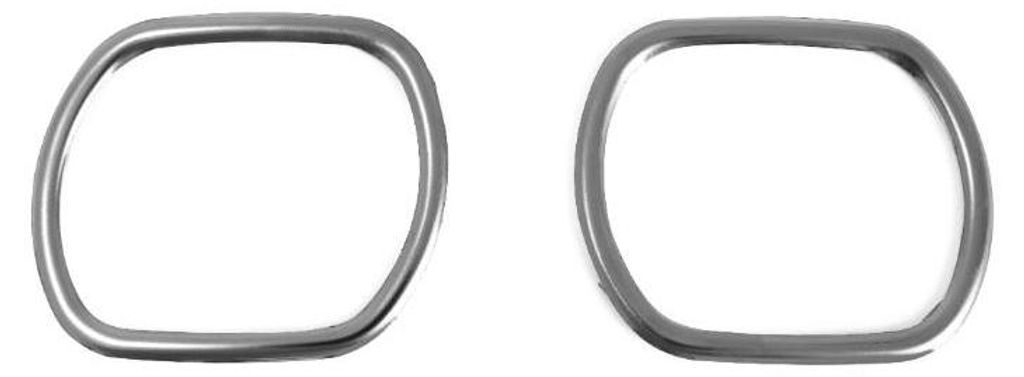 OMAC Rahmen Nebelscheinwerfer Nebelscheinwerfer-Blende 5247103 Vorne für OPEL Corsa F 150mm 100mm 20mm Edelstahl