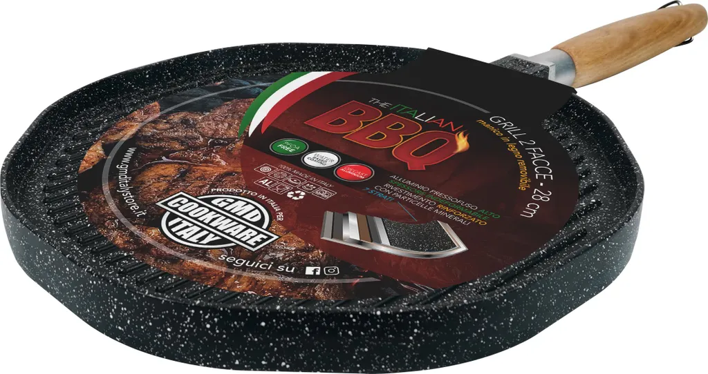 Griglia Rotonda 32cm Doppia Faccia: La Piastra che Ogni Cucina Merita