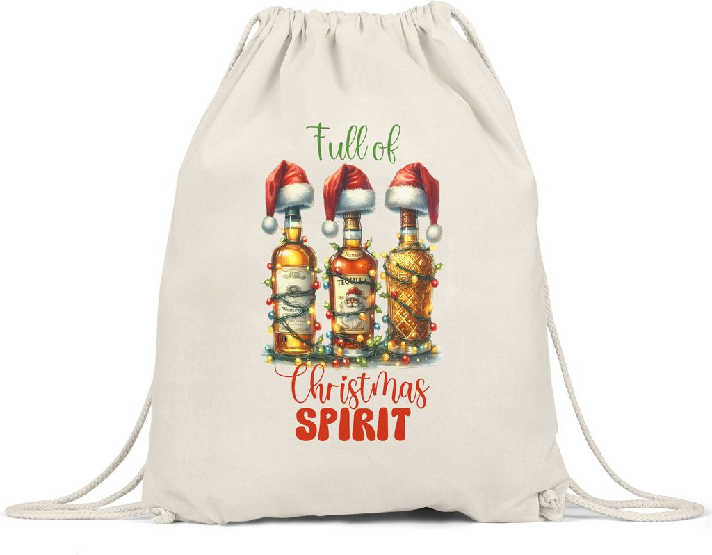 Full of Christmas Spirit Turnbeutel Alkohol Weihnachten Produktbild 