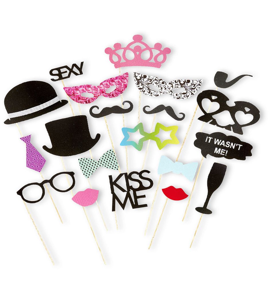 Photo Booth Requisiten Hochzeit 20-tlg. Produktbild 