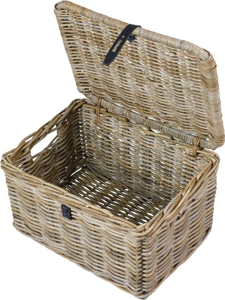 Basil Dax L Vorderradkorb aus Rattan mit Deckel - grobm., Produktbild 
