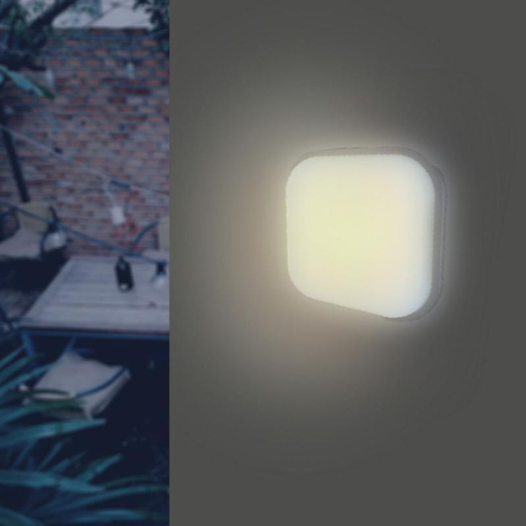 20W Weiße LED-Wandleuchte quadratisch IP65 - Kaltweiß 6000K - 8000K