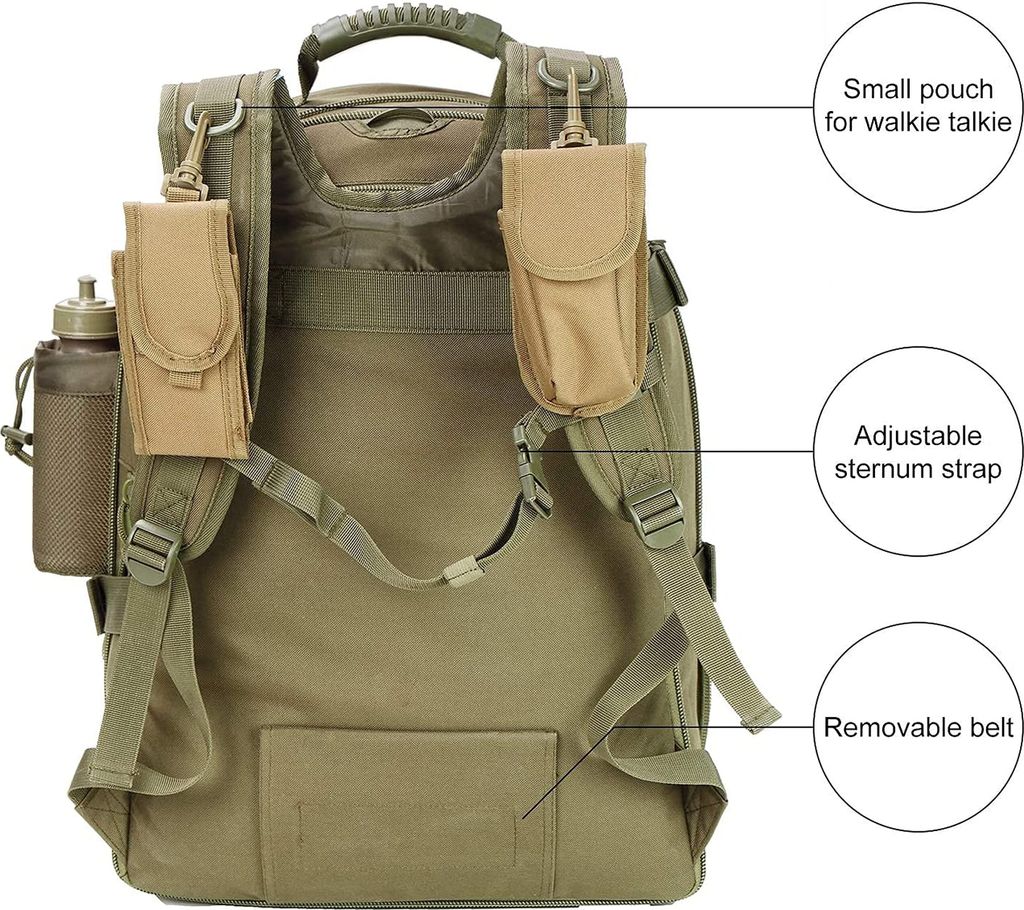 50L Militärrucksack Wasserfest – Trekkingrucksack Mit Molle-System, Verstellbaren Gurten