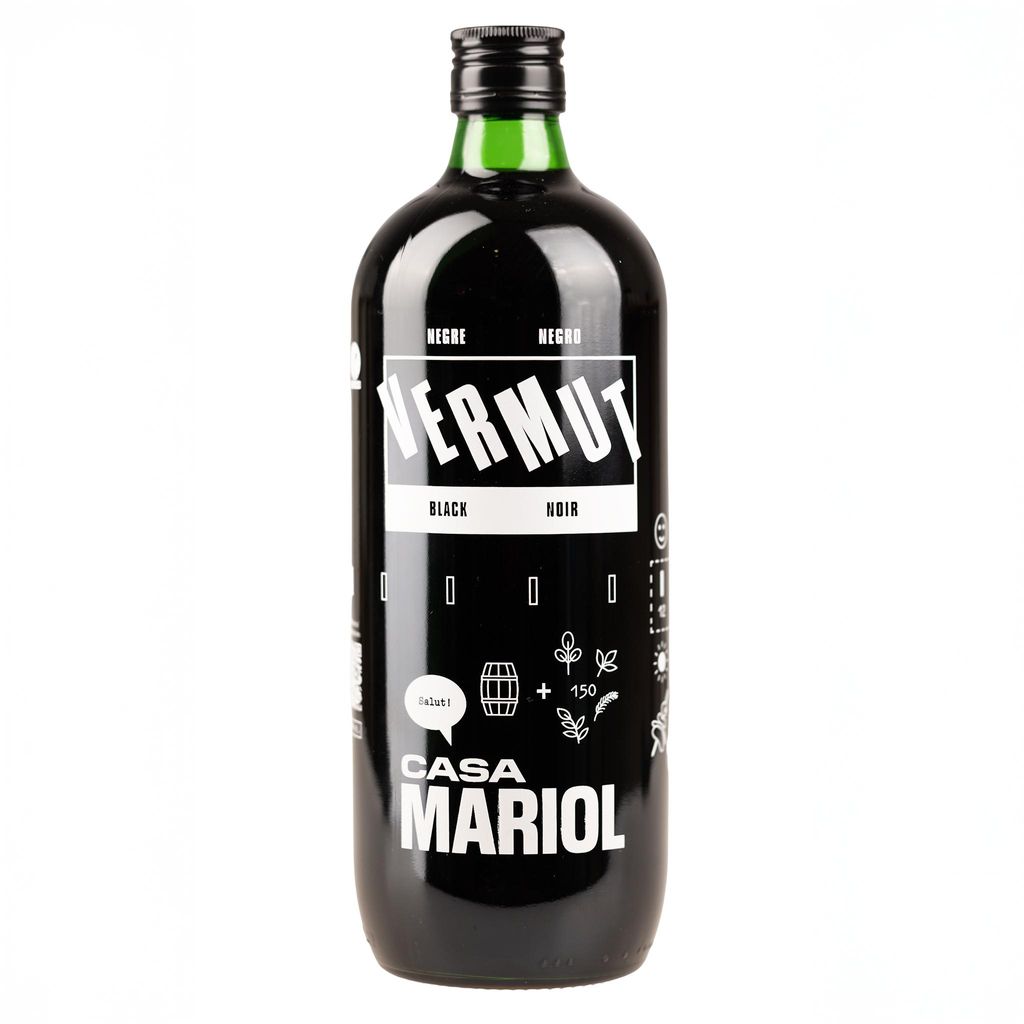 1L Flasche mit schwarzem Wermut von Casa Mariol