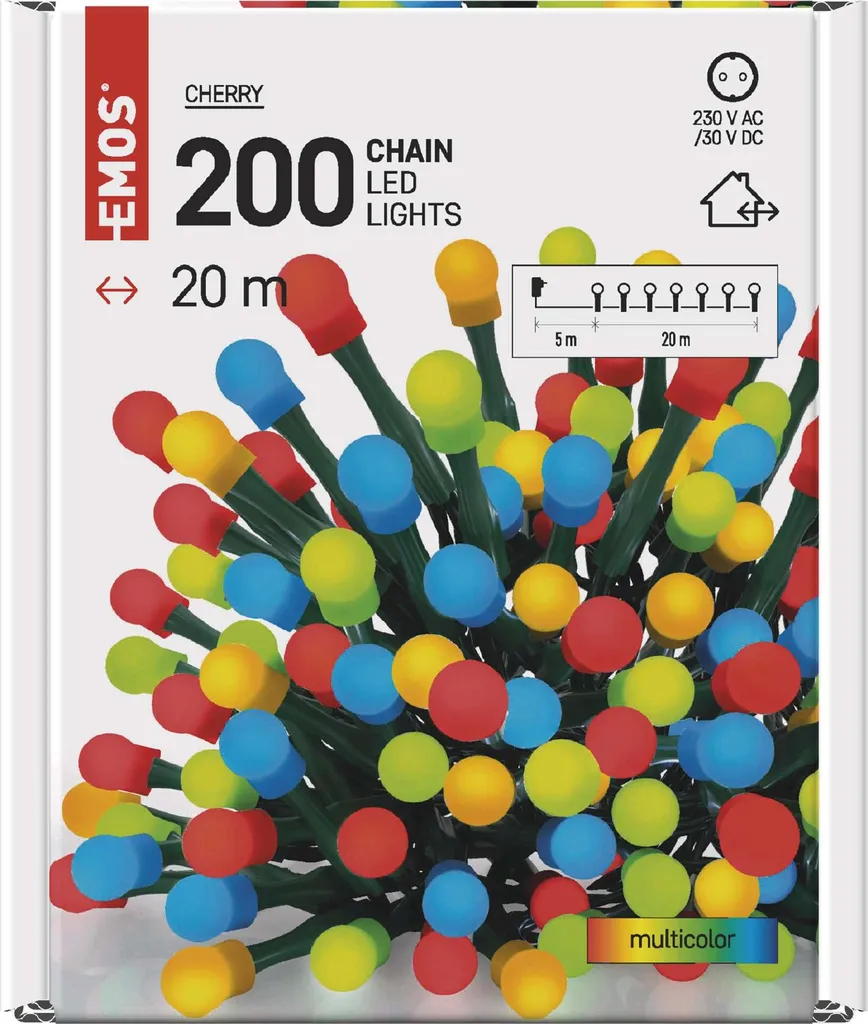 Catena LED EMOS D5AM03 20m Multicolore per Esterni con Timer - 6