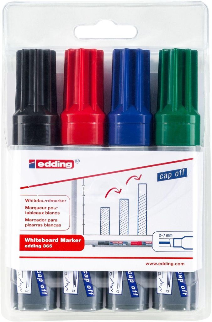 Edding Whiteboardmarker 365 2-7 mm 4er-Set Produktbild 