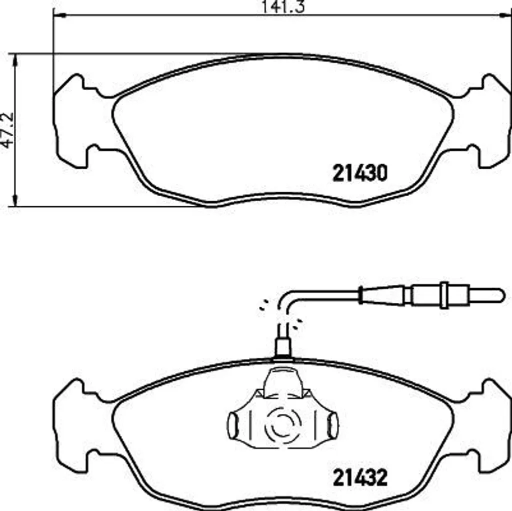 Hella Plaquettes Frein Avant 8DB 355 007-711 - Compatible PSA, ATE