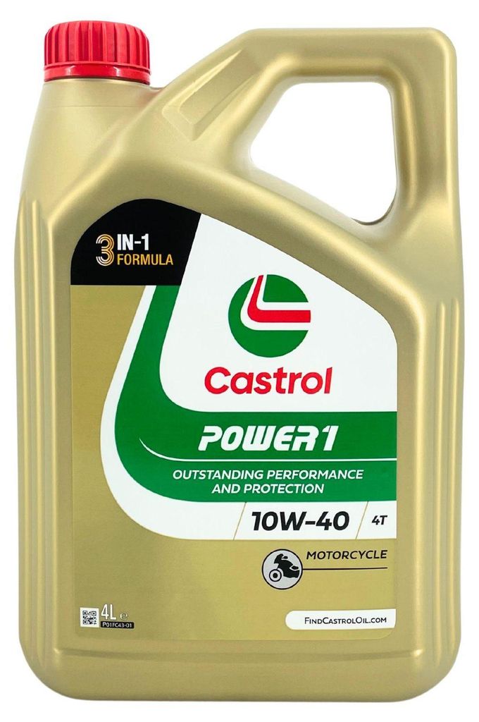 Castrol POWER1 Motoröl 4T 10W-40 4Liter API SN JASO MA2 Produktbild 
