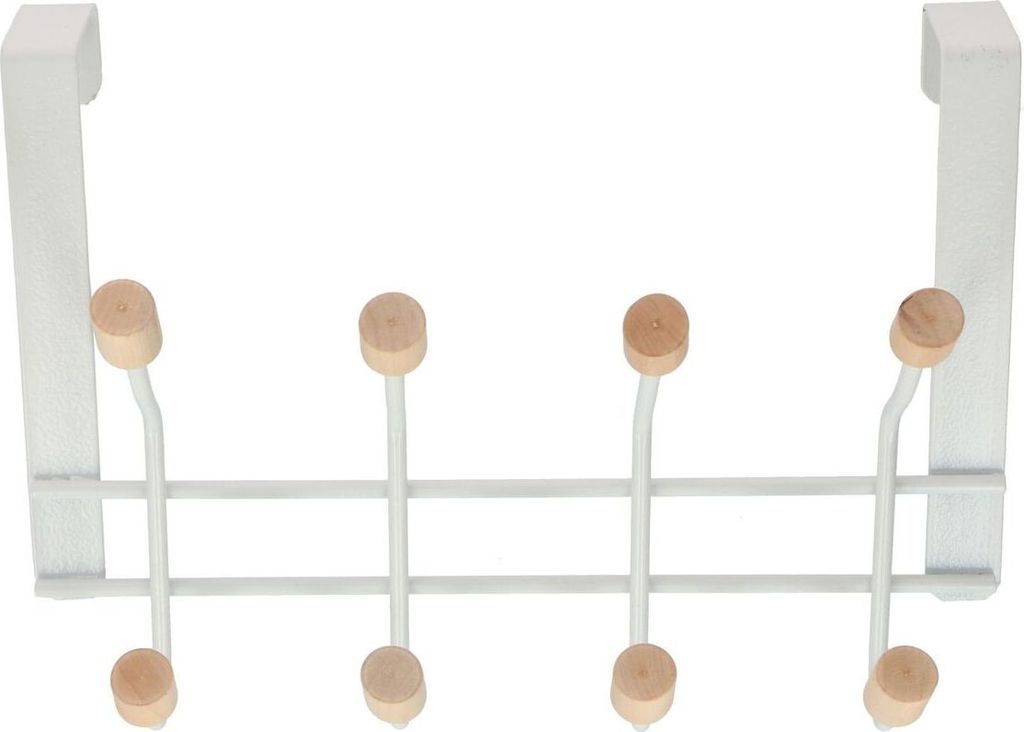 Aufhänger Hakenleiste weiß 8 oder 10 Haken aus Metall Produktbild 