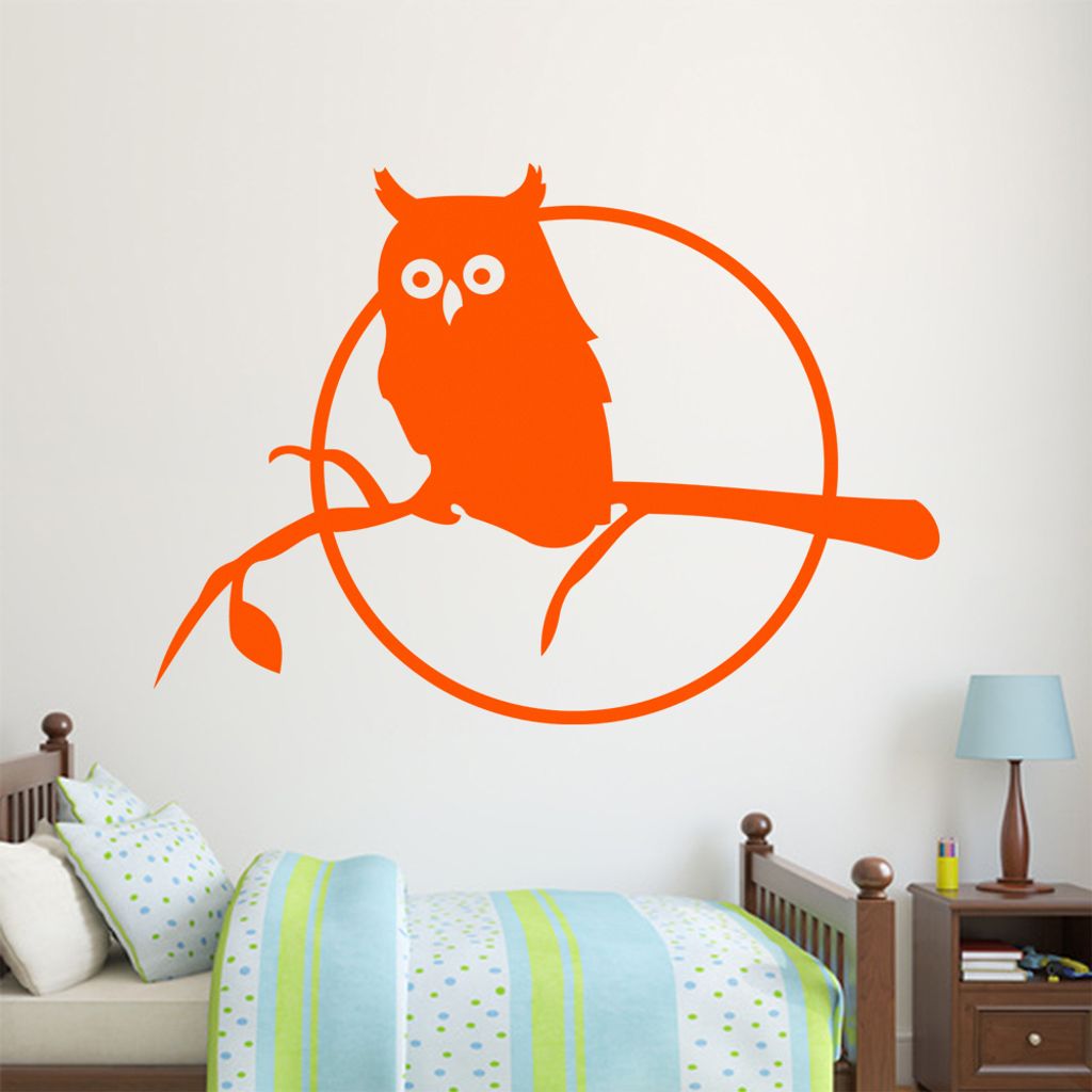 hauptsachebeklebt KIWISTAR Eule auf AST - Wald Mond Vogel Wächter Wandtattoo in 6 Größen - Wandaufkleber Wall Sticker - Dekoration, Küche, Wohn...