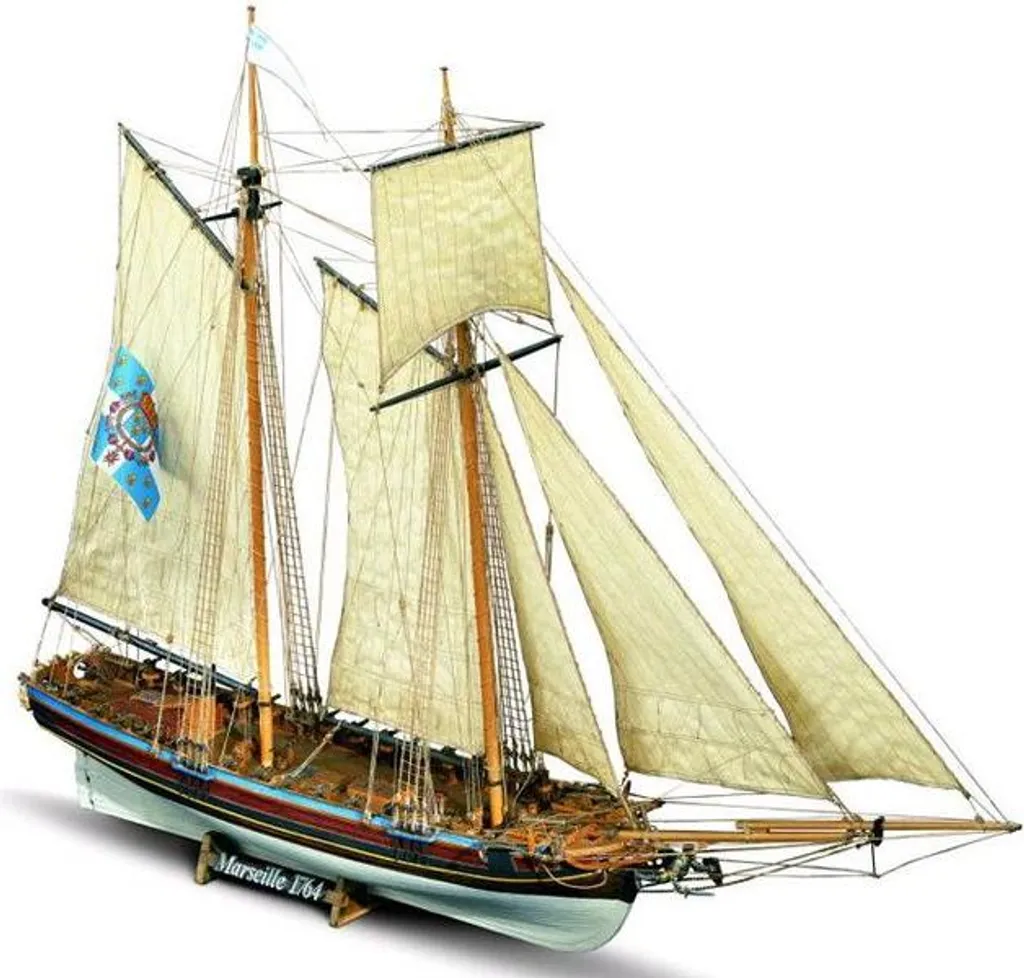 Kit Marseille Mamoli 1:64 - Maquette Bois Facile à Monter avec Plans Clairs