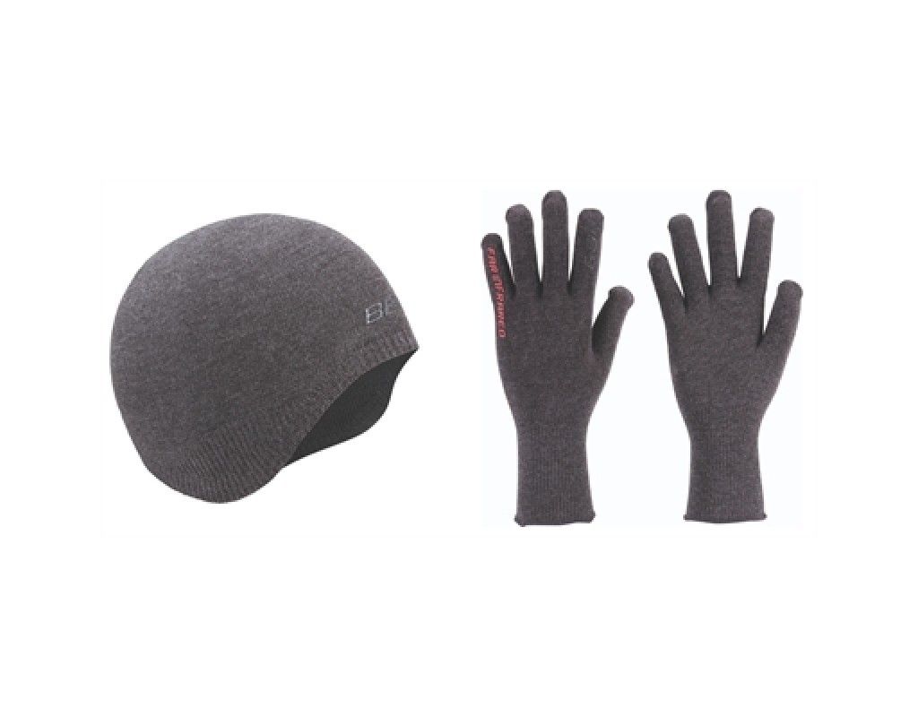 BBB Cycling Wintermütze/Handschuhe FIR combishield schwarz Größe One Size sch...