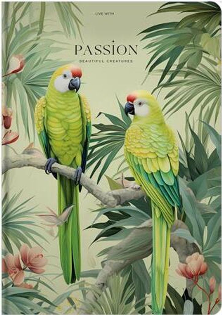 Notizbuch "Live with Passion", A4, liniert, 80 Blatt, SHKOLYARYK A4-IC-080-7033L