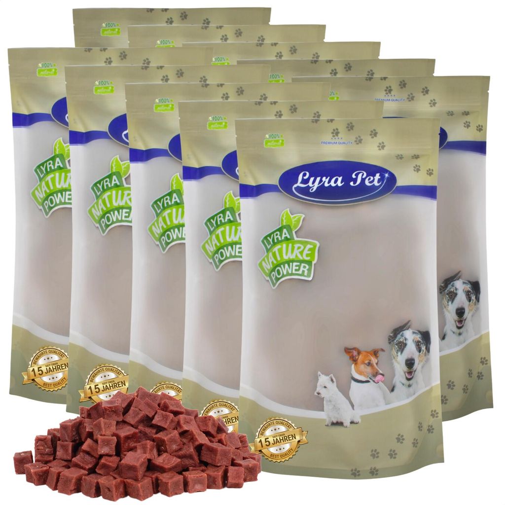 10 kg Lyra Pet® Pferdefleischwürfel Produktbild 