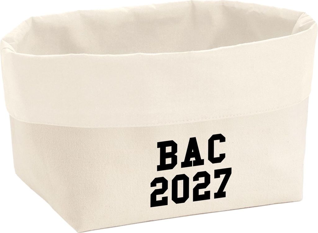 Huuraa Organizer BAC 2027 Abschluss Frankreich 8 Liter Large Canvas Baumwolle Utensilo Geschenkidee