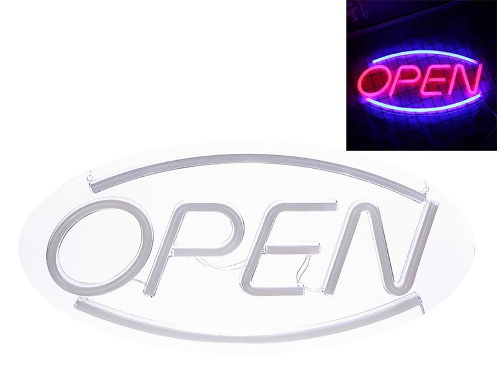 LED-Neon-Leuchtschilder mit offenem Wort, Nachtlichter für die Raumdekoration, Lampe für Schlafzimmer, Bar, Pub, Hotel, Café, Restaurant, Spielz...