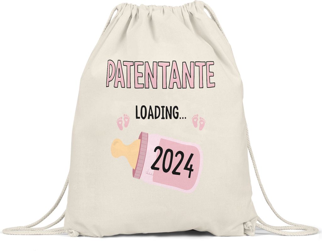 Patentante Loading 2024 Turnbeutel Gymsack Geschenk Produktbild 