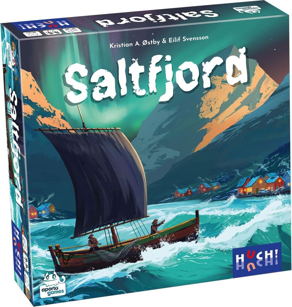HUCH!, SALTFJORD, Gesellschaftsspiele, Strategisches Produktbild 