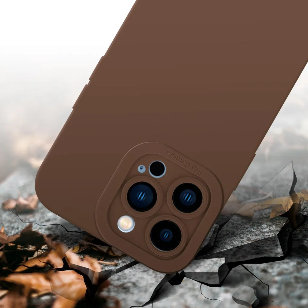 Cover iPhone 13 Pro Cadorabo Marrone - Silicone Morbido e Resistente - 6