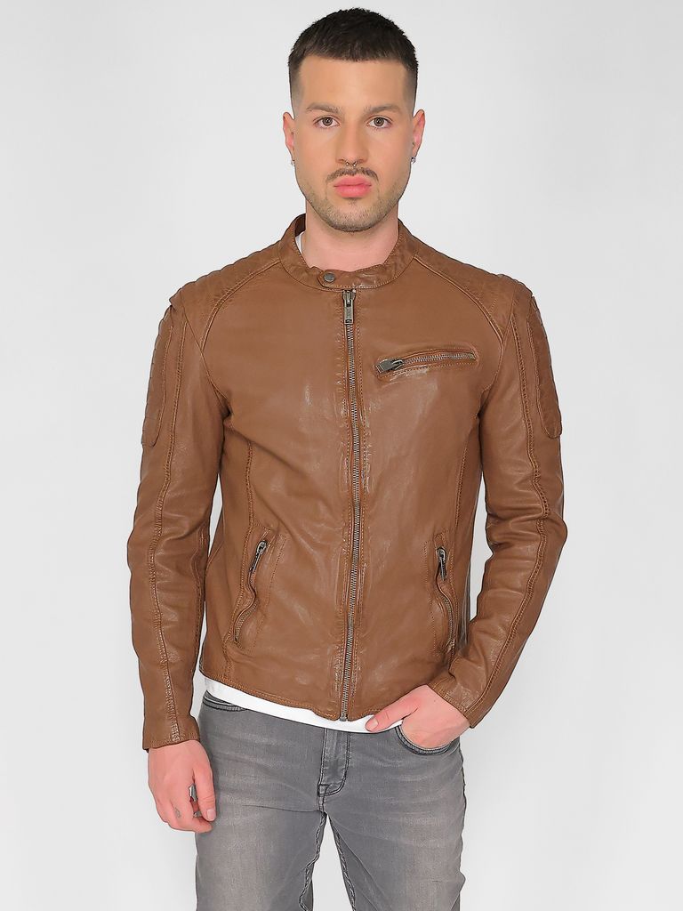 Mustang Lederjacke 31021311 Herren cognac S