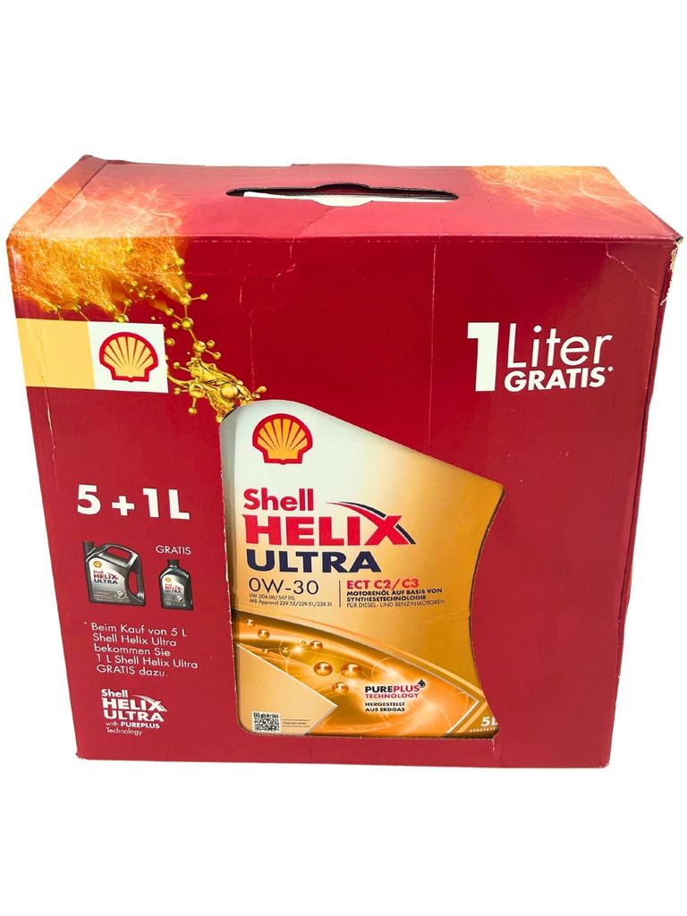 Shell Helix Ultra ECT C2 C3 0W-30 5 Liter + 1 Liter GRATIS Produktbild 6