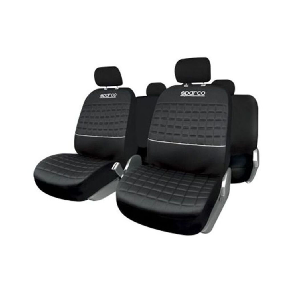 Sparco Universal Set SPC1042 Komplette Autositzbezüge Schwarz Silber