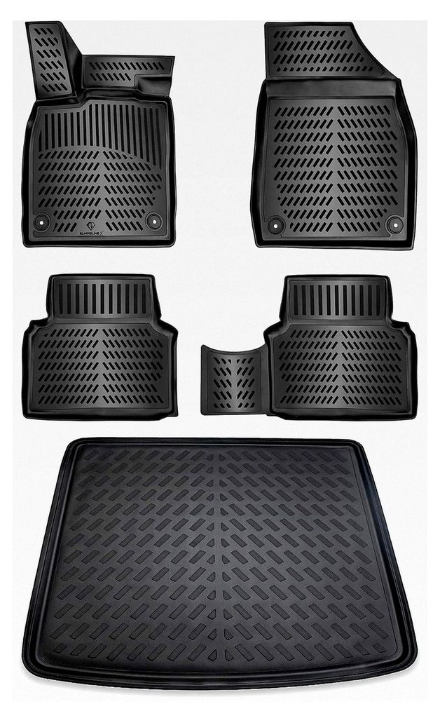 3D Gummimatten und Kofferraummatte Set für Jeep Avenger (2023-2025) HYBRID (oberer Ladeboden) - Nur für Hybrid geeignet | Zubehör Fußmatten Kof...
