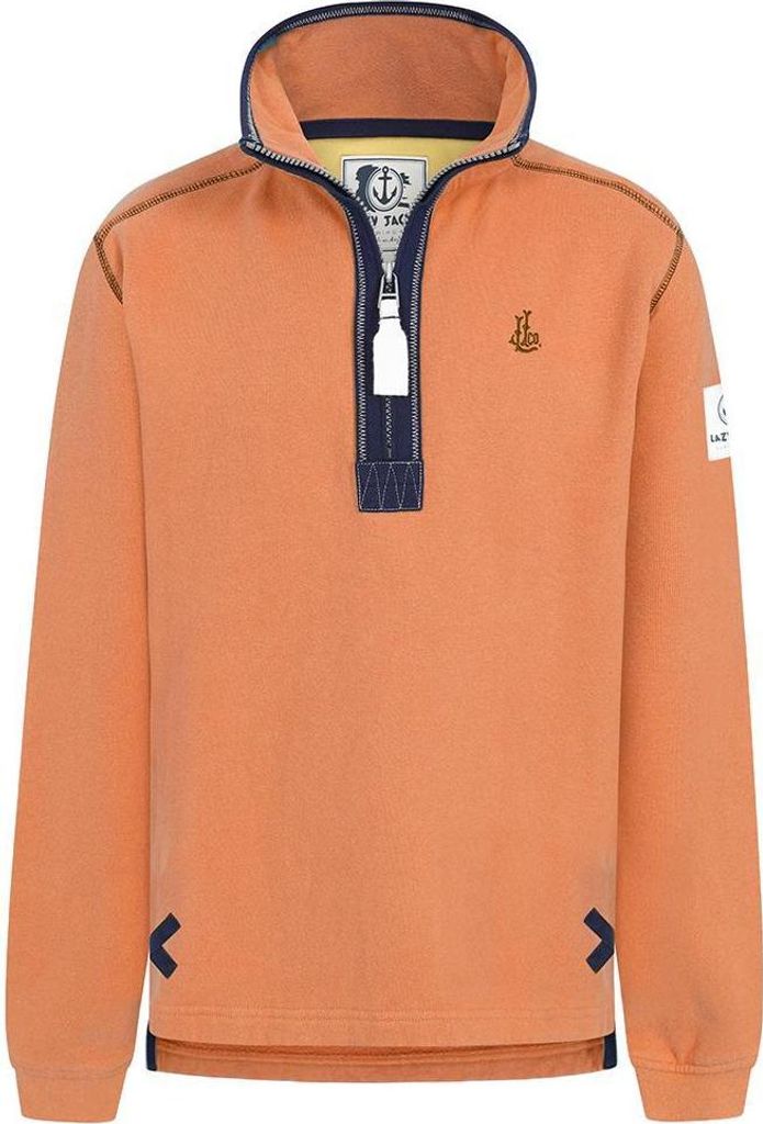Lazy Jacks - Sweatshirt für Jungen, mit kurzem Reißverschluss LJ213 (116) (Orange)