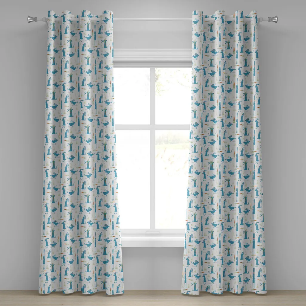 Rideaux décoratifs à motifs lapins pour chambre d'enfant 280x175 cm