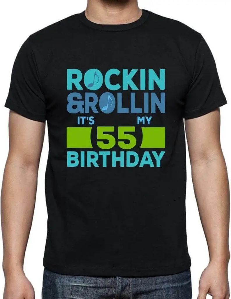 Herren Grafik T-Shirt Rockin' & rollin' es ist mein Geburtstag 55 – Rockin' & Rollin', It's My Birthday 55 – Geschenk 55. Geburtstag Jahrestag 55
