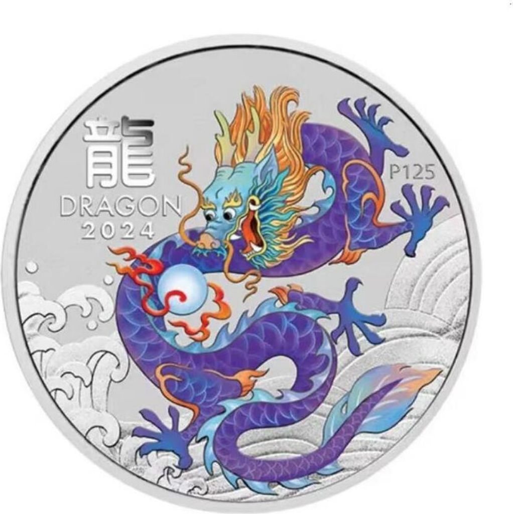 1 uncjowa srebrna moneta Australia Lunar III Dragon - Zdjęcie produktu 