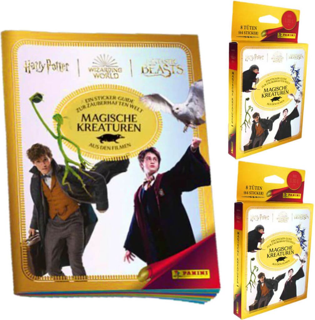Panini Harry Potter Sticker - Magische Kreaturen (2023) - 1 Album + 2 Blister Sammelsticker
