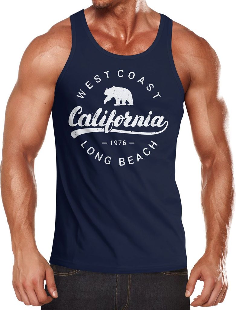 Herren Tank-Top California Republic Muskelshirt Muscle Shirt Neverless navy 3XL