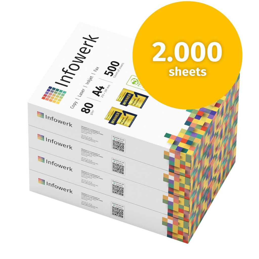 Infowerk Papier do tlačiarne Kopírovací papier 2000 listov Obrázok produktu 