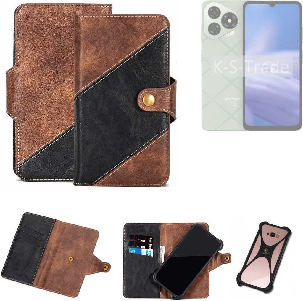 K-S-Trade Handyhülle Schutzhülle Bookstyle Case kompatibel mit Ulefone Note 19 Klapphülle Cover Hülle Schutztasche 1x