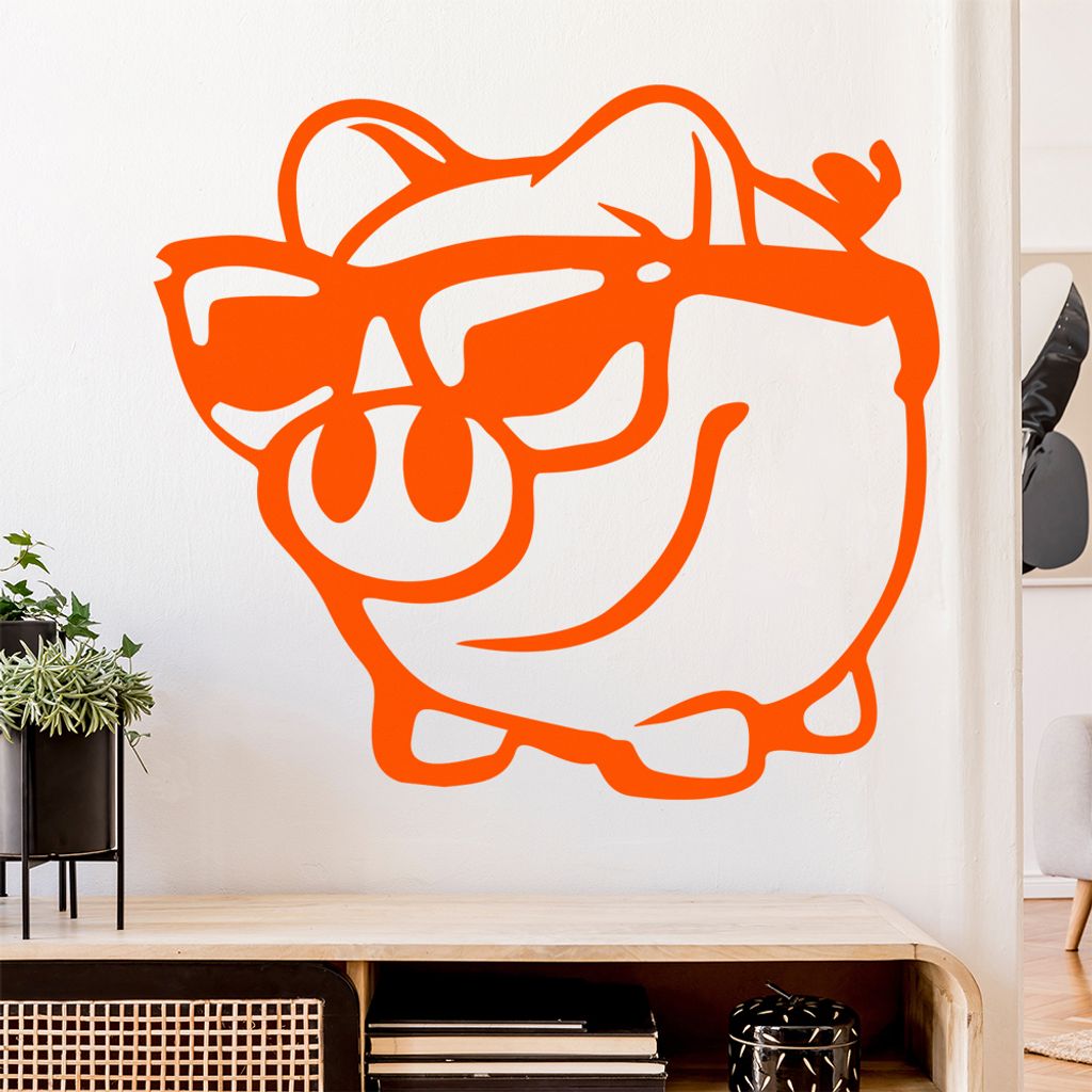 Sparschwein Spardose Wandtattoo Wandaufkleber Wall Sticker - Dekoration, Küche, Wohnzimmer, Schlafzimmer, Badezimmer