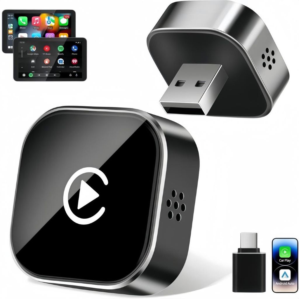 Mini CarPlay Auto Adapter, Wireless Android Auto Adapter, Produktbild 