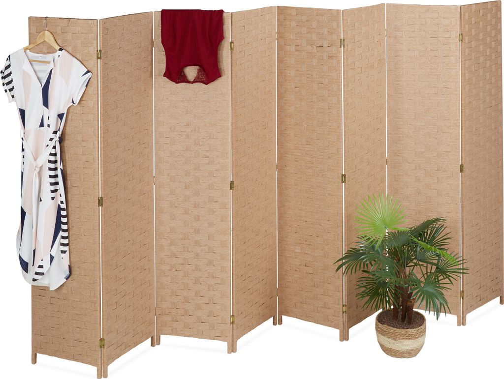 Relaxdays Paravent, 8-teilig, Raumtrenner faltbar, HxB Produktbild 