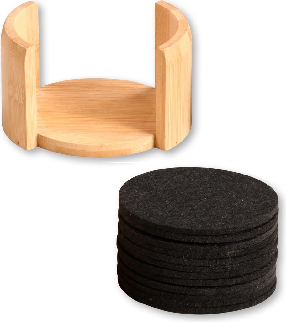 KESPER Untersetzer Filz/Bambus 12er Pack