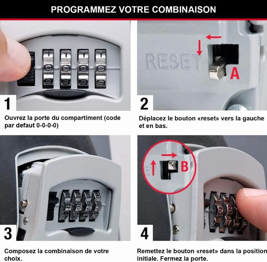 Master Lock 5400EURD Coffre à clés robuste avec anse amovible Medium - 13