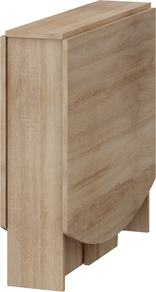 Table à manger pliable et extensible chêne clair pour petite cuisine