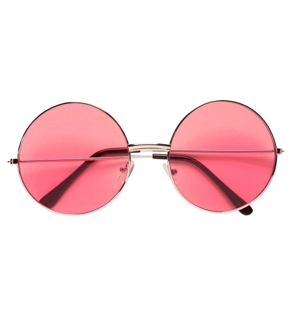 "Hippie" Partybrille XL - Rund | Pink Produktbild 