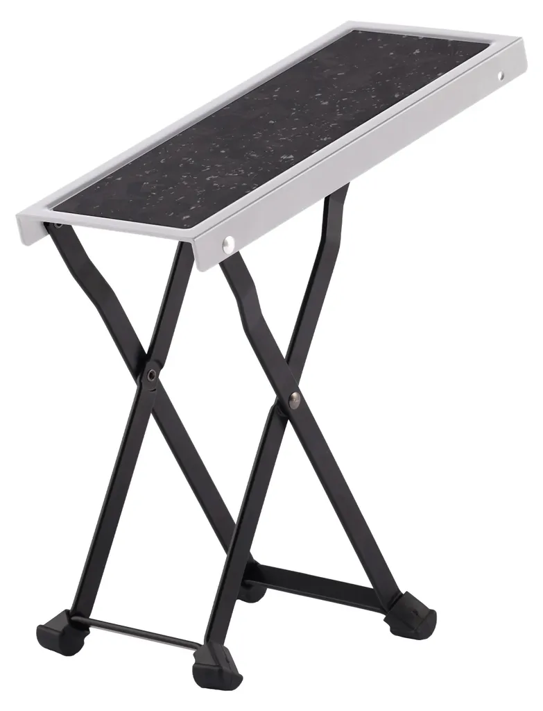 Repose-pieds guitare robuste et réglable - Modèle léger Noir Nebula 25cm